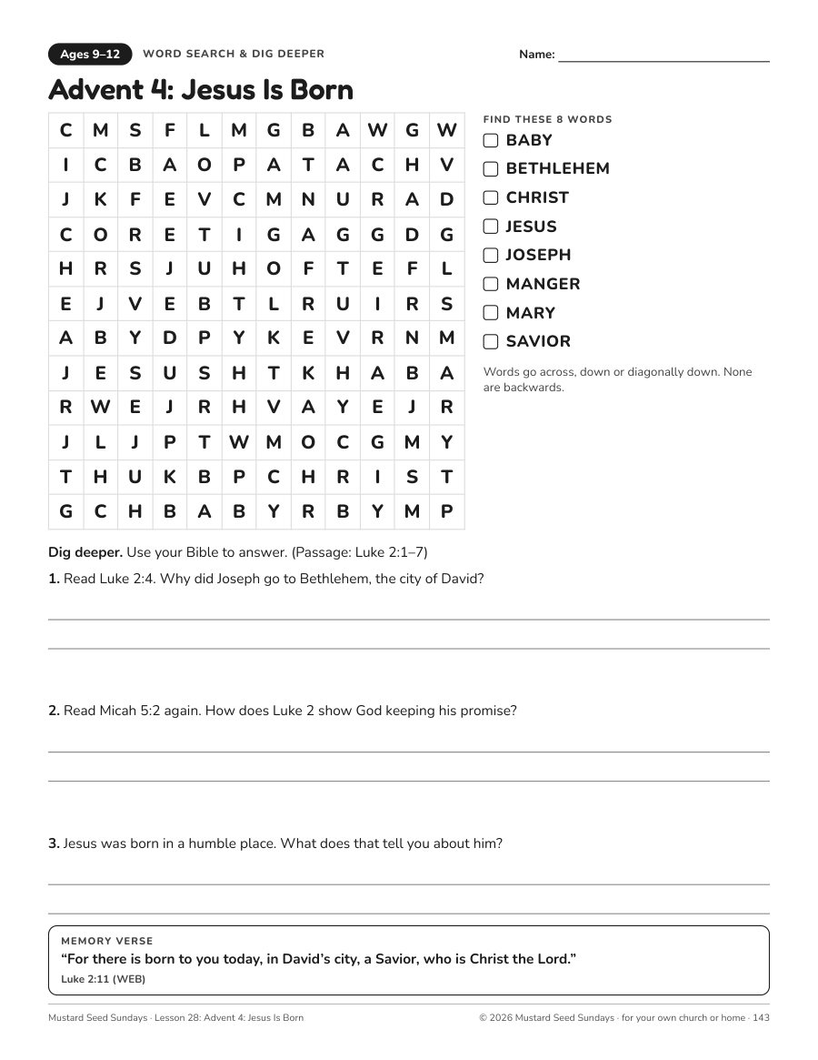 Ages 9–12 page